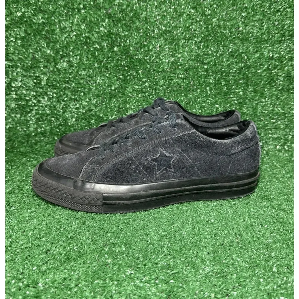 Converse Chuck Taylor All Star Low Top Black Suede Shoes Kid Size 4 Women Size 6